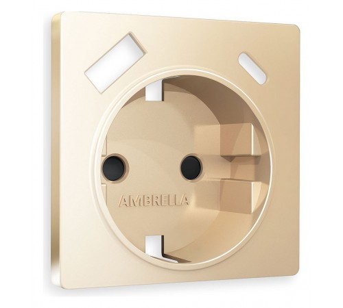 Накладка для розетки с заземлением и со шторками и 2хUSB type A и C Ambrella Volt AP6100 Quant Накладка для розетки с заземлением и со шторками и 2хUSB type A и C Ambrella Volt AP6100 Quant