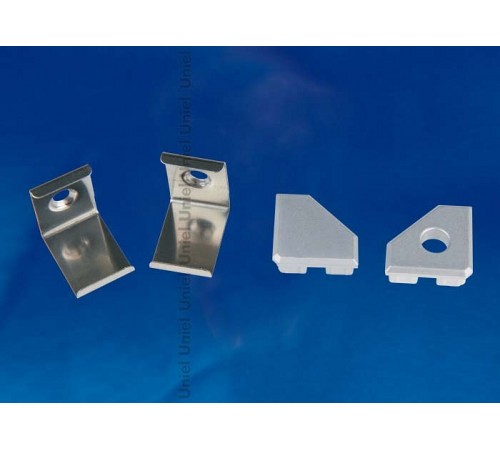 Набор заглушек и скоб для профиля Uniel UL-00000623 UFE-N03 SILVER A POLYBAG Набор заглушек и скоб для профиля Uniel UL-00000623 UFE-N03 SILVER A POLYBAG