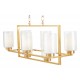 Подвесная люстра LUMINA DECO LDP 1239-8 F.GD Lino