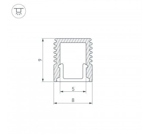 Профиль накладной Arlight 037109 SL-MINI