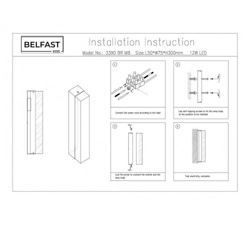 Накладной светильник Belfast 3390 BR MB Ravenhill Накладной светильник Belfast 3390 BR MB Ravenhill