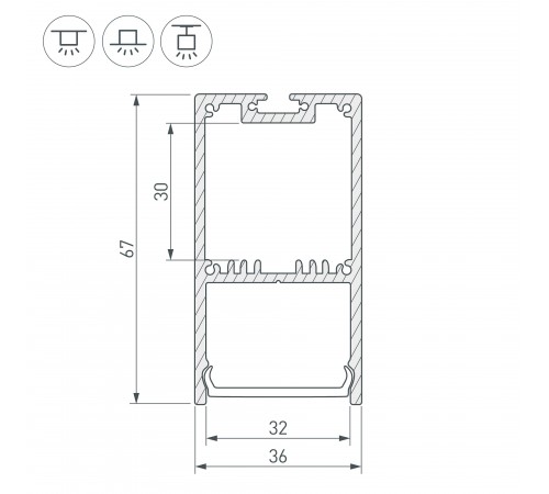 Короб накладной Arlight 027987 SL-LINE Короб накладной Arlight 027987 SL-LINE