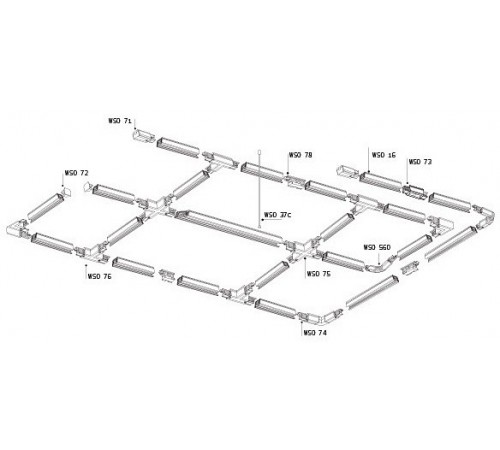 Подвес для трека Italline WSO 37C chrome WSO Подвес для трека Italline WSO 37C chrome WSO