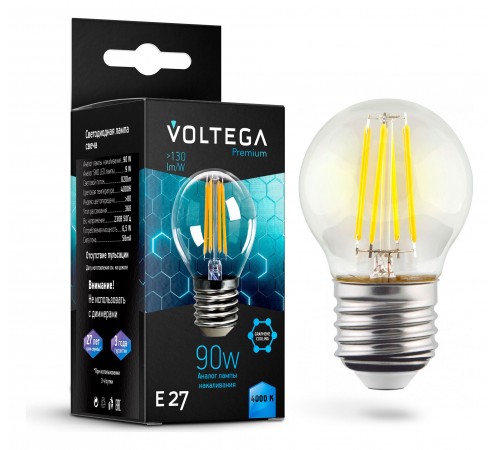 Лампа светодиодная Voltega 7139 Globe E27 9W Graphene Лампа светодиодная Voltega 7139 Globe E27 9W Graphene