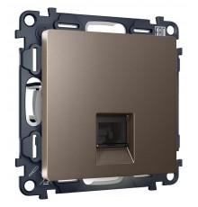 Розетка Ethernet RJ-45 и со шторками, без рамки Ambrella Volt MA642010 Quant