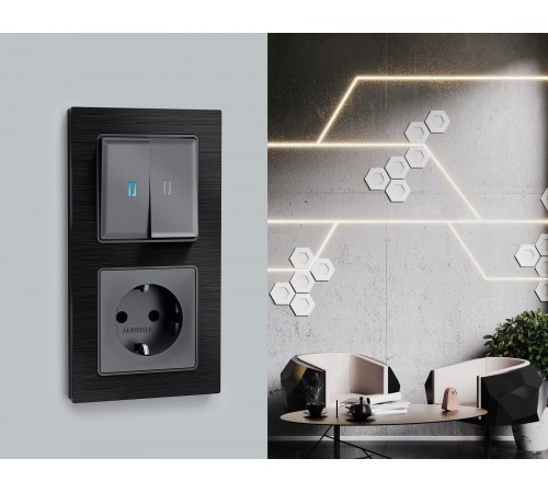 Рамка на 4 поста Ambrella Volt AF550504 Platos Металл