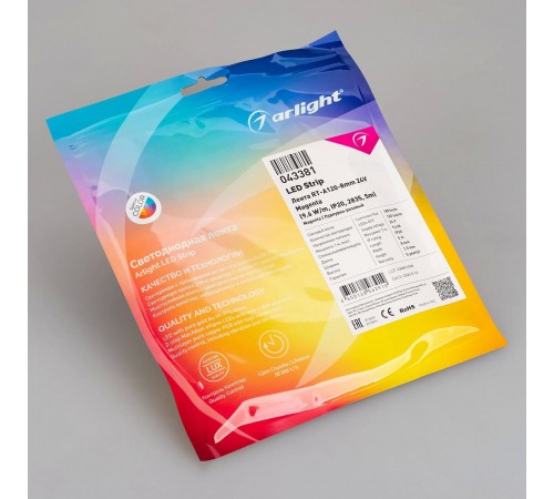 Лента светодиодная Arlight 043381 A120 24V 8mm 9.6 W/m