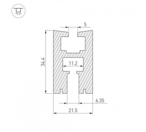 Профиль для стекла Arlight 013208 EX-2000 Профиль для стекла Arlight 013208 EX-2000