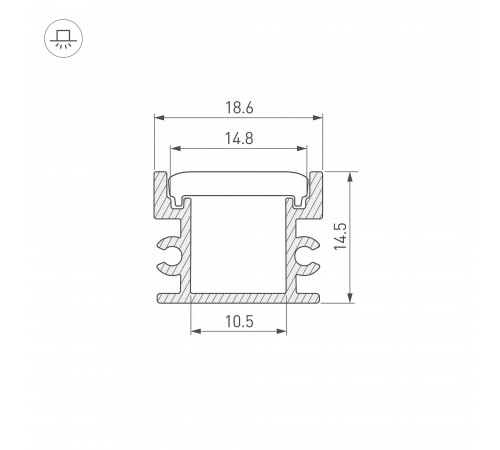 Профиль накладной Arlight 045672 FLOOR Профиль накладной Arlight 045672 FLOOR