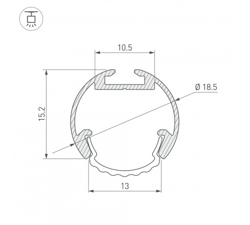 Профиль накладной Arlight 025482 Round