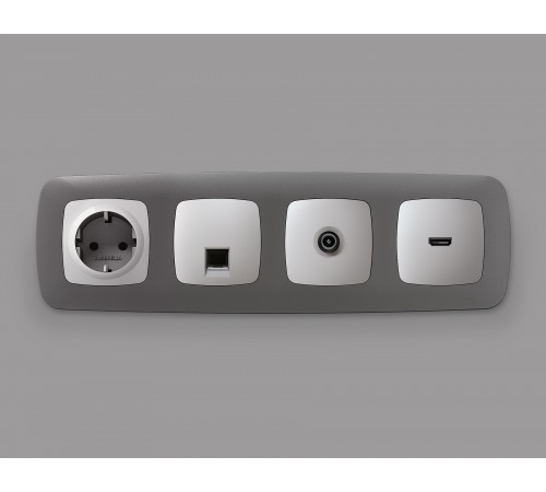 Накладка для розетки RJ-11 или RJ-45 Ambrella Volt OP4120 Quant Накладка для розетки RJ-11 или RJ-45 Ambrella Volt OP4120 Quant