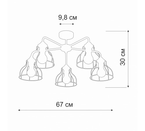 Люстра на штанге Vitaluce V3102-0/5PL V3102 Люстра на штанге Vitaluce V3102-0/5PL V3102