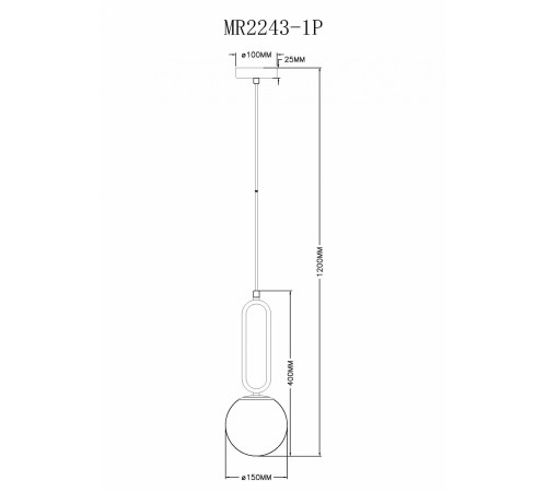 Подвесной светильник MyFar MR2243-1P Pierre Подвесной светильник MyFar MR2243-1P Pierre