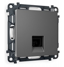 Розетка Ethernet RJ-45 и со шторками, без рамки Ambrella Volt MA662010 Quant