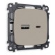 Розетка 2хUSB type A и C без рамки Ambrella Volt MO371010 Quant