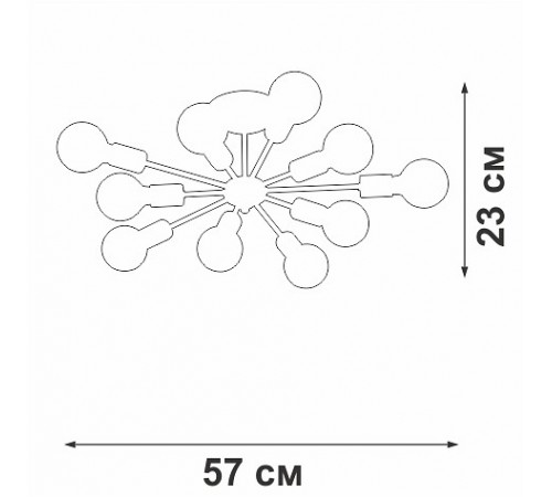 Люстра на штанге Vitaluce V4261-0/10PL V4261 Люстра на штанге Vitaluce V4261-0/10PL V4261