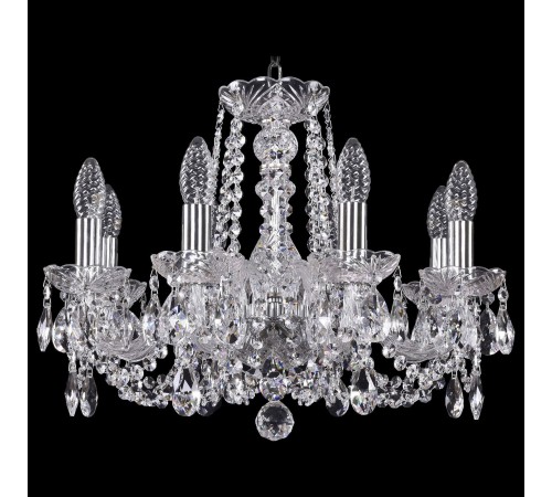 Подвесная люстра Bohemia Ivele Crystal 1402/8/160/Ni 1402 Подвесная люстра Bohemia Ivele Crystal 1402/8/160/Ni 1402
