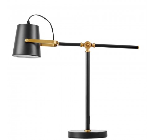 Настольная лампа офисная LUMINA DECO LDT 7733-1 BK+MD FELA Настольная лампа офисная LUMINA DECO LDT 7733-1 BK+MD FELA