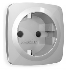 Накладка для розетки с заземлением и со шторками Ambrella Volt OP4070 Quant