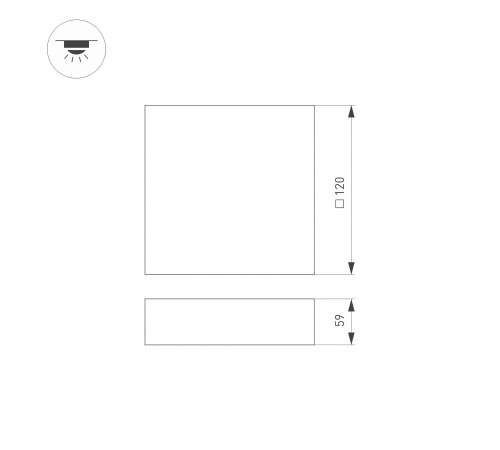 Накладной светильник Arlight 034775 QUADRO Накладной светильник Arlight 034775 QUADRO