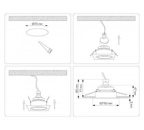 Встраиваемый светильник Ambrella Light TN102827 TN Встраиваемый светильник Ambrella Light TN102827 TN