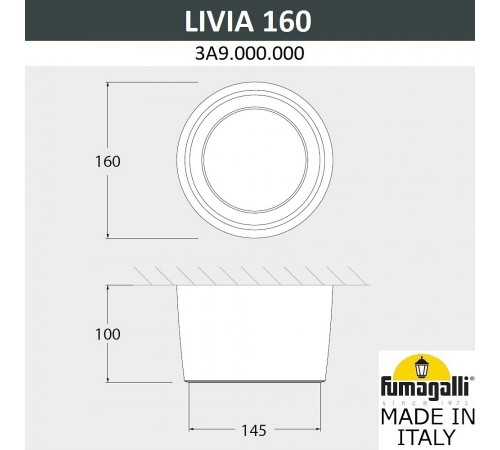 Накладной светильник Fumagalli 3A9.000.000.AXD1L Livia 160 Накладной светильник Fumagalli 3A9.000.000.AXD1L Livia 160