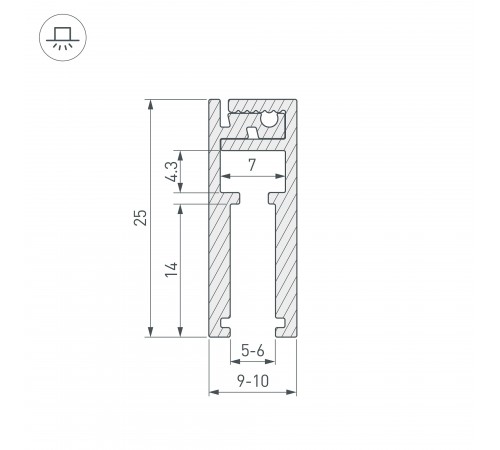 Профиль для стекла Arlight 19193 KLUS-GLASS-56-2000 ANOD Профиль для стекла Arlight 19193 KLUS-GLASS-56-2000 ANOD