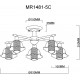 Люстра на штанге MyFar MR1481-5C Lisa