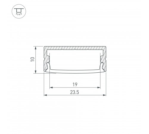 Короб накладной Arlight 036768 ARH-WIDE Короб накладной Arlight 036768 ARH-WIDE