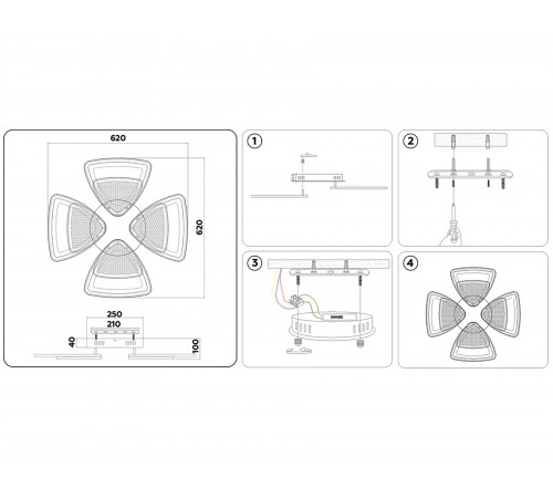 Потолочная люстра Ambrella Light FA4283 FA Потолочная люстра Ambrella Light FA4283 FA