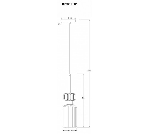 Подвесной светильник MyFar MR2361-1P Aubrey Подвесной светильник MyFar MR2361-1P Aubrey