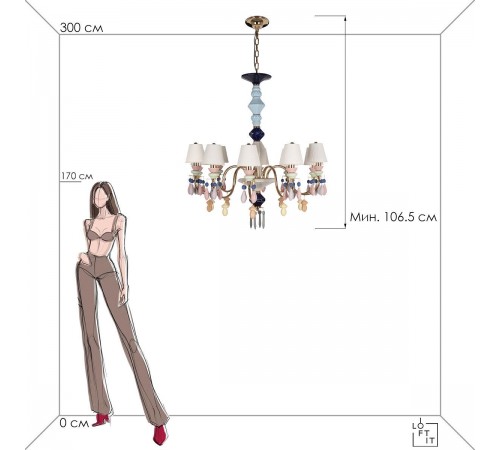 Подвесная люстра Loft it 10203/10 Mult Grace