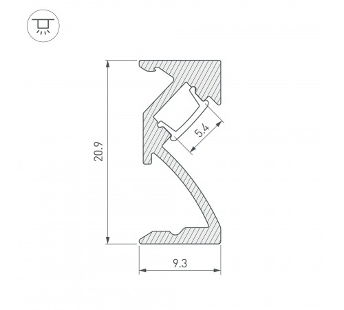 Профиль накладной Arlight 043687 SL-BEVEL Профиль накладной Arlight 043687 SL-BEVEL