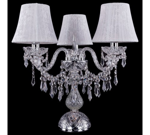 Настольная лампа декоративная Bohemia Ivele Crystal 1403L/3/141-39/Ni/SH41-160 5703 Настольная лампа декоративная Bohemia Ivele Crystal 1403L/3/141-39/Ni/SH41-160 5703