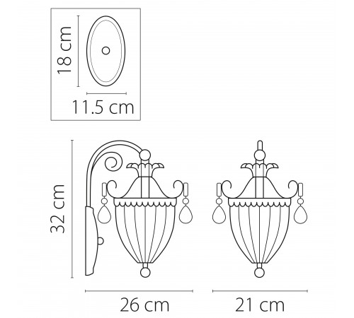 Бра Osgona 790612 Schon Бра Osgona 790612 Schon