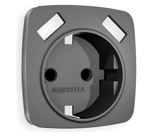 Накладка для розетки с заземлением и со шторками и 2хUSB type A Ambrella Volt OP6590 Quant Накладка для розетки с заземлением и со шторками и 2хUSB type A Ambrella Volt OP6590 Quant