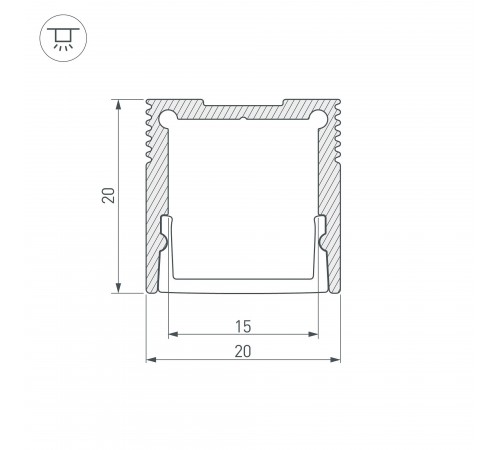 Профиль накладной Arlight 036038 SL-SLIM
