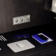 Выключатель проходной двухклавишный с подсветкой без рамки Voltum VLS020404 S70