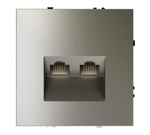 Розетка двойная Ethernet RJ-45 без рамки Voltum VLS060204 S70 Розетка двойная Ethernet RJ-45 без рамки Voltum VLS060204 S70