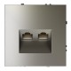 Розетка двойная Ethernet RJ-45 без рамки Voltum VLS060204 S70