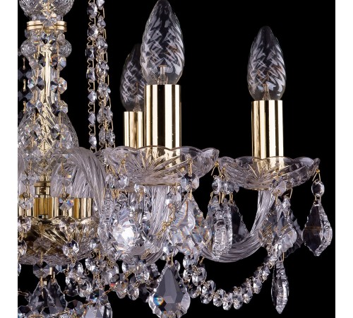 Подвесная люстра Bohemia Ivele Crystal 1402/6/160/G/Leafs 1402 Подвесная люстра Bohemia Ivele Crystal 1402/6/160/G/Leafs 1402