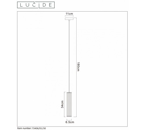 Подвесной светильник Lucide 73406/01/30 Lionel Подвесной светильник Lucide 73406/01/30 Lionel