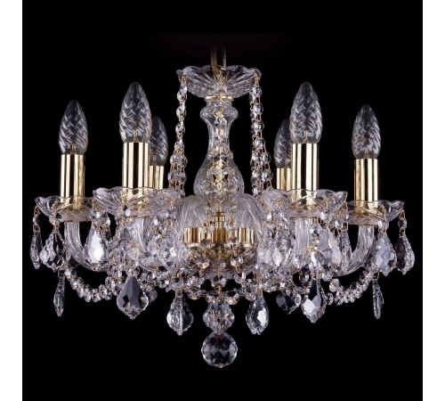 Подвесная люстра Bohemia Ivele Crystal 1402/6/141/G/Leafs 1402 Подвесная люстра Bohemia Ivele Crystal 1402/6/141/G/Leafs 1402