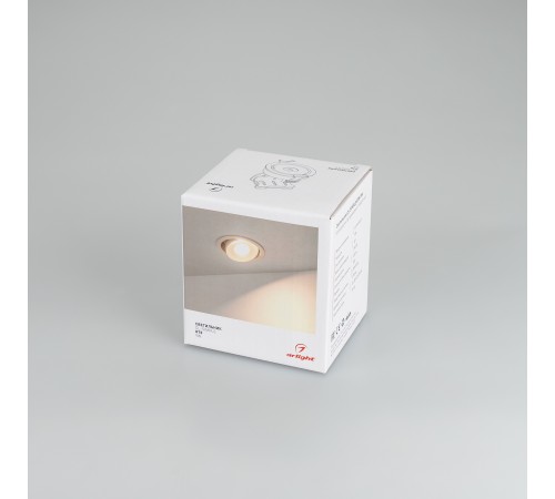 Встраиваемый светильник Arlight 026868 CL-SIMPLE-R78-9W Warm3000 (WH, 45 deg)