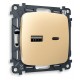 Розетка 2хUSB type A и C без рамки Ambrella Volt MO611010 Quant
