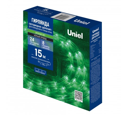 Шнур световой Uniel UL-00010909 ULD-D50 15M/С08 IP44 Шнур световой Uniel UL-00010909 ULD-D50 15M/С08 IP44