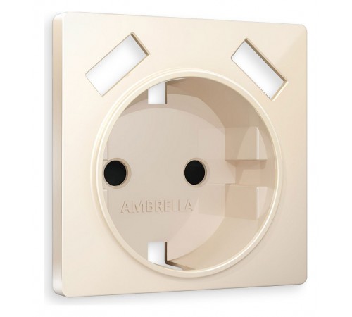 Накладка для розетки с заземлением и со шторками и 2хUSB type A Ambrella Volt AP3090 Quant Накладка для розетки с заземлением и со шторками и 2хUSB type A Ambrella Volt AP3090 Quant