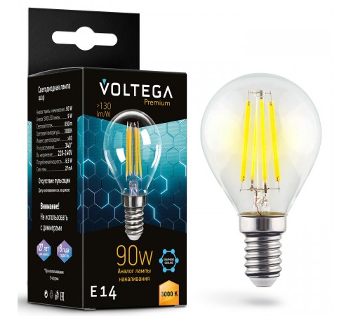 Лампа светодиодная Voltega 7222 Globe E14 9W Graphene Лампа светодиодная Voltega 7222 Globe E14 9W Graphene