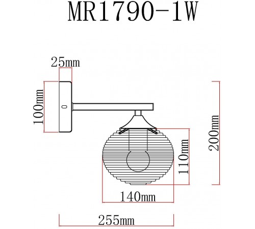 Бра MyFar MR1790-1W Gloria Бра MyFar MR1790-1W Gloria