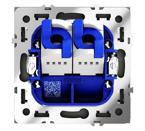 Розетка двойная Ethernet RJ-45 без рамки Voltum VLS060208 S70 Розетка двойная Ethernet RJ-45 без рамки Voltum VLS060208 S70